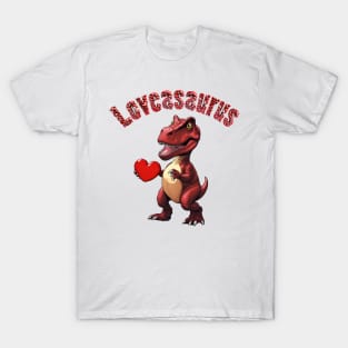 Loveasaurus Valentine Dinosaur T-Shirt